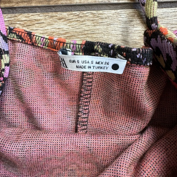 Zara Floral Print Romper Retro Size Small One piece Jumpsuit - Picture 12 of 16